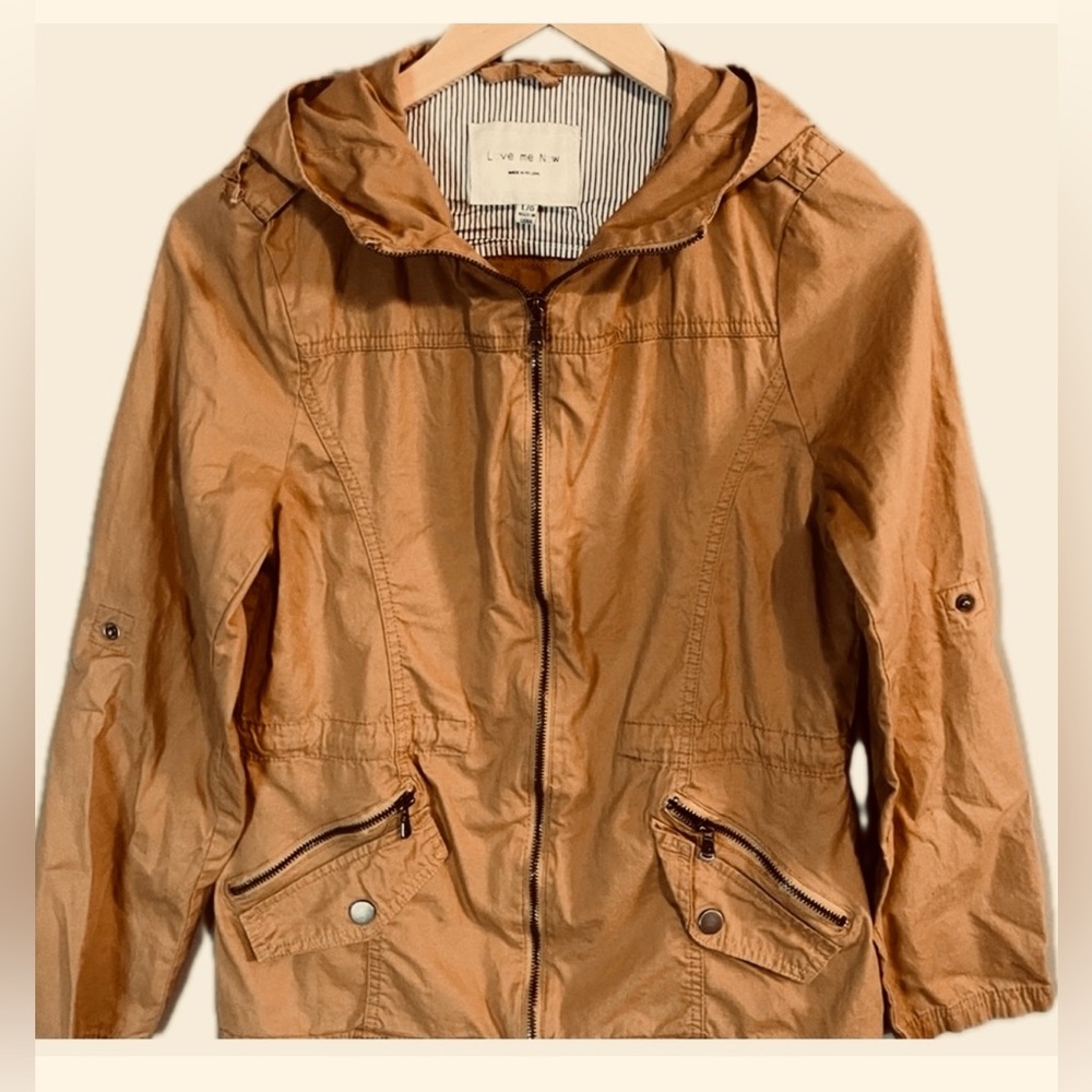 Love Me Now Women's Camel Brown Parka - Picture 2 of 2